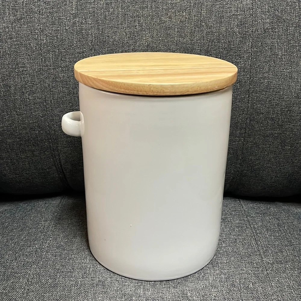 Crate & Barrel Aspen White Canister